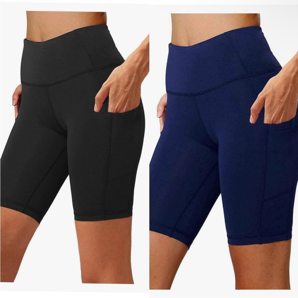 aoliks pack 2 high waisted Leggings biker shorts Size S